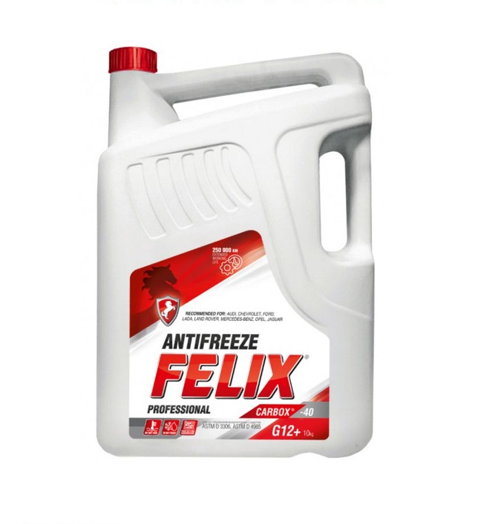 86364a52-d973-11ef-8e12-a8a159946dd7 - Антифриз FELIX G12+ CARBOX красный -40С 10 кг